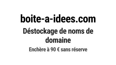 Nom de domaine boite-a-idees.com.