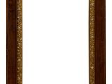 an old picture frame with a gold border and a white background