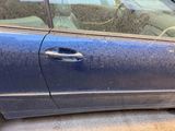 a blue car that is parked on the side of the street