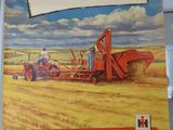 une affiche représentant un agriculteur sur un tracteur dans un champ