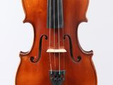 a close up of a violin on a white background