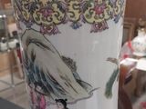 a vase that is sitting on a table in a room