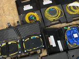many different types of cables and wires in a case