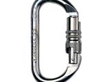 an image of a close up of a metal carabine on a white background