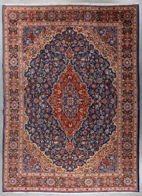 Grand tapis oriental fait main, Maud, Iran (404 x 300 cm).
