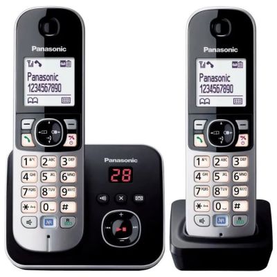 Téléphone filaire Panasonic KX-TG772B avec répondeur et blocage d'appels