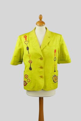 CHRISTIAN LACROIX, Eté 1995. Veste à manches courtes en coto… - Photo 1