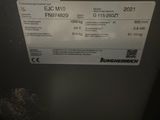 a close up of the back of a refrigerator with a label on it
