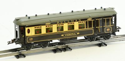 HORNBY, échelle 0, voiture voyageur « Verona » complète belle lithogra