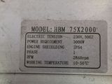 the label on the back of a machine shows that the machine is working
