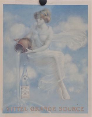 Vittel grande source Affichette sur papier cartonné, petite …