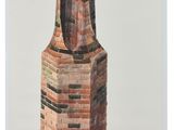 an image of a painting of a brick chimney on a white background