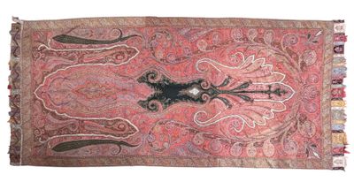 Important CHÂLE indien en cachemire à décor d'une réserve ce…