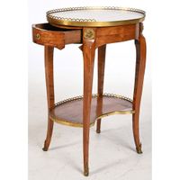 TABLE TRANSITION de forme tambour en placage de bois de rose… (photo 2)