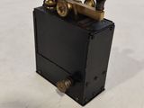 a small toy train that is sitting on top of a box