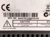a close up of a label on the back of a machine
