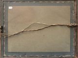 an old picture frame with a picture of a tree branch in it