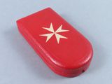 a red case with a white star on it