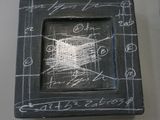 a picture of a picture of a blackboard with writing on it