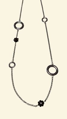 KENZO Large sautoir en argent 925/oo à mailles gourmettes re…