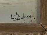 an image of a close up of a painting on a wall