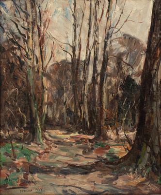 Armand JAMAR (1870 - 1946) Sous-bois, 1933