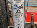 a close up of a machine with a label on it ' s side