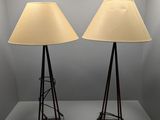 pair of mid - century style table lamps in the manner of paul mccormack