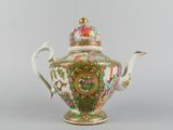 an image of a teapot with a handle and a lid