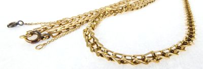 gold plated chain necklace with a clasp and a clasp