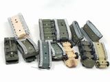 a lot of military toys that are on a white surface