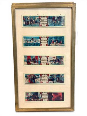 Réunion de PLAQUES DE LANTERNES MAGIQUES comprenant :