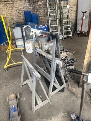 an image of a garage with a lot of tools in it