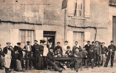 CPA : Maison Jubin. Vins restaurant. Animée - Photo 1