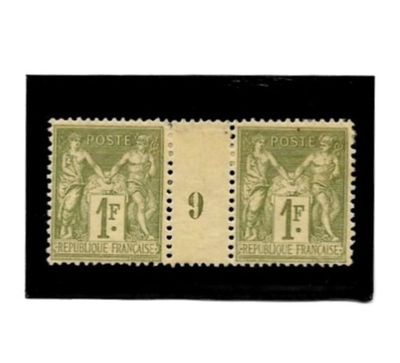 une paire de timbres sur lesquels figurent une femme et un homme