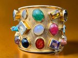 an image of a close up of a bracelet on a table