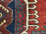 an image of a close up of a rug with a cat on it