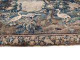 an image of a large rug with birds and flowers on it