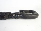a black snake that is laying down on a white surface