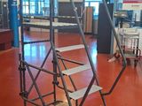 an image of a metal ladder in a building