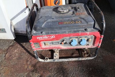 an image of a portable generator in a garage