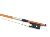 a close up of a violin bow on a white background
