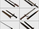 de nombreux types de couteaux exposés