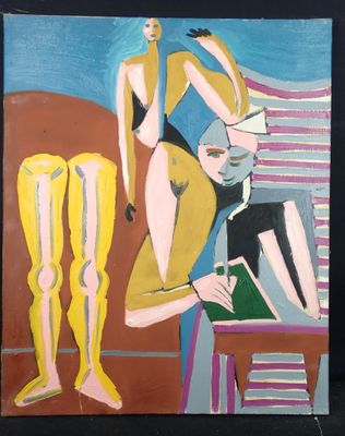 une image d'un tableau représentant une femme assise sur une chaise
