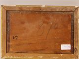 an image of a picture of a wooden box with a sign on it