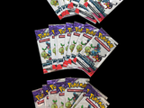 a lot of pokemon cards on a black background