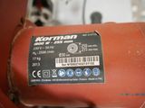 a label on the back of a machine that says korman