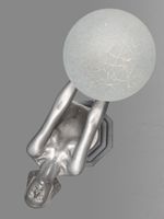 Dans le goût de Max LE VERRIER (1891-1973) Lampe en métal su… (photo 5)