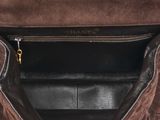 a close up of the inside of a chanel bag