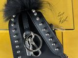 michael korsh key chain with fur pom pom